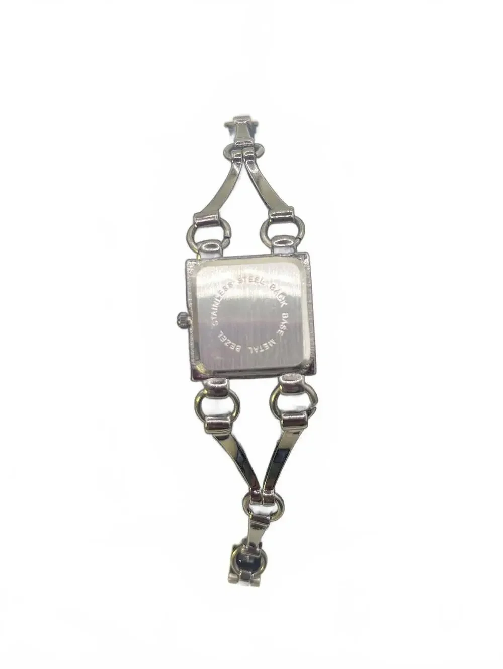 Women's Wristwatch Square Face Silver Tone by Personal Accents Stainless Steel